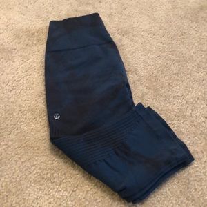 Lululemon in the Flow Capris (Blue & Black)